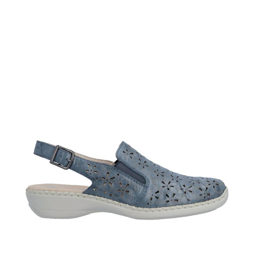 NEW RIEKER women's doris closed-toe sandal in blue